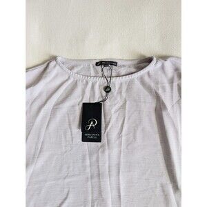 Adrianna Papell Shirt Womens M Woven Airflow Sleeve Cropped Top NWT Blouse